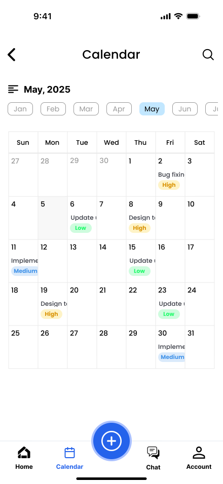 레퍼런스 — 캘린더에 우선순위 컬러 코딩