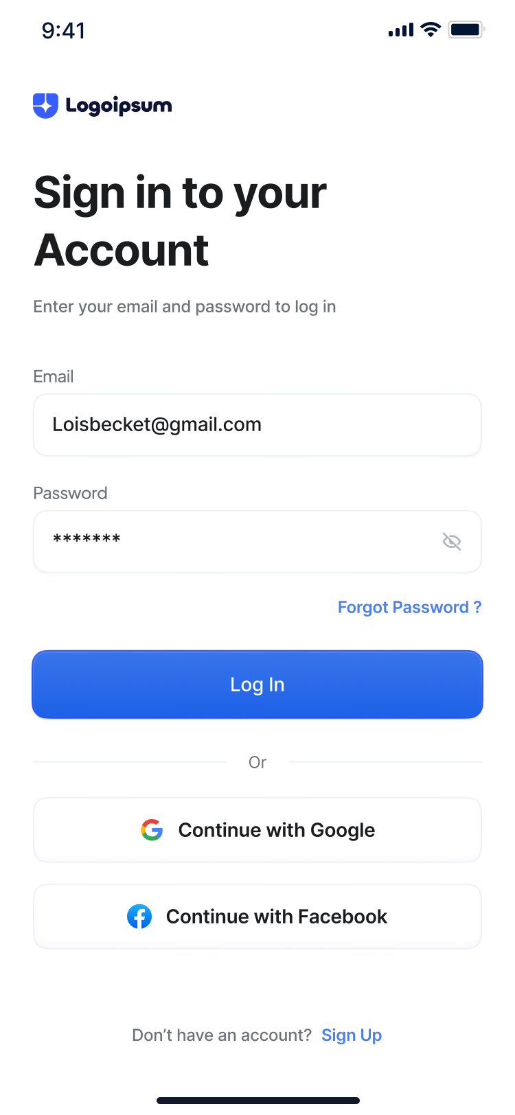 초기 로그인 — 인터넷 템플릿 기반